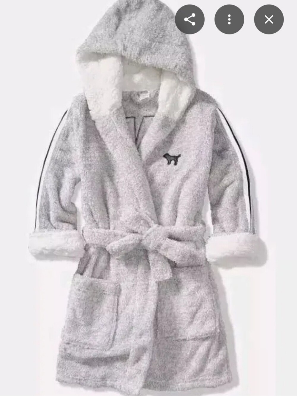 Victoria Secret Pink Gray Sparkle Robe